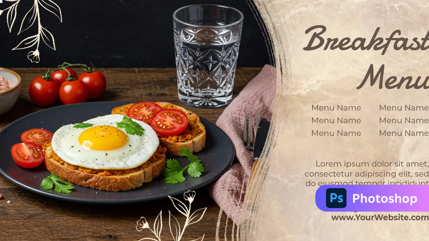 Rustic Breakfast Menu Template