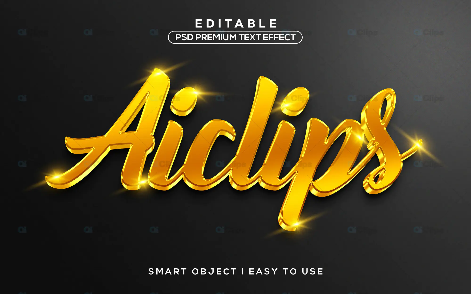 Luxury Gold Script Text Effect PSD