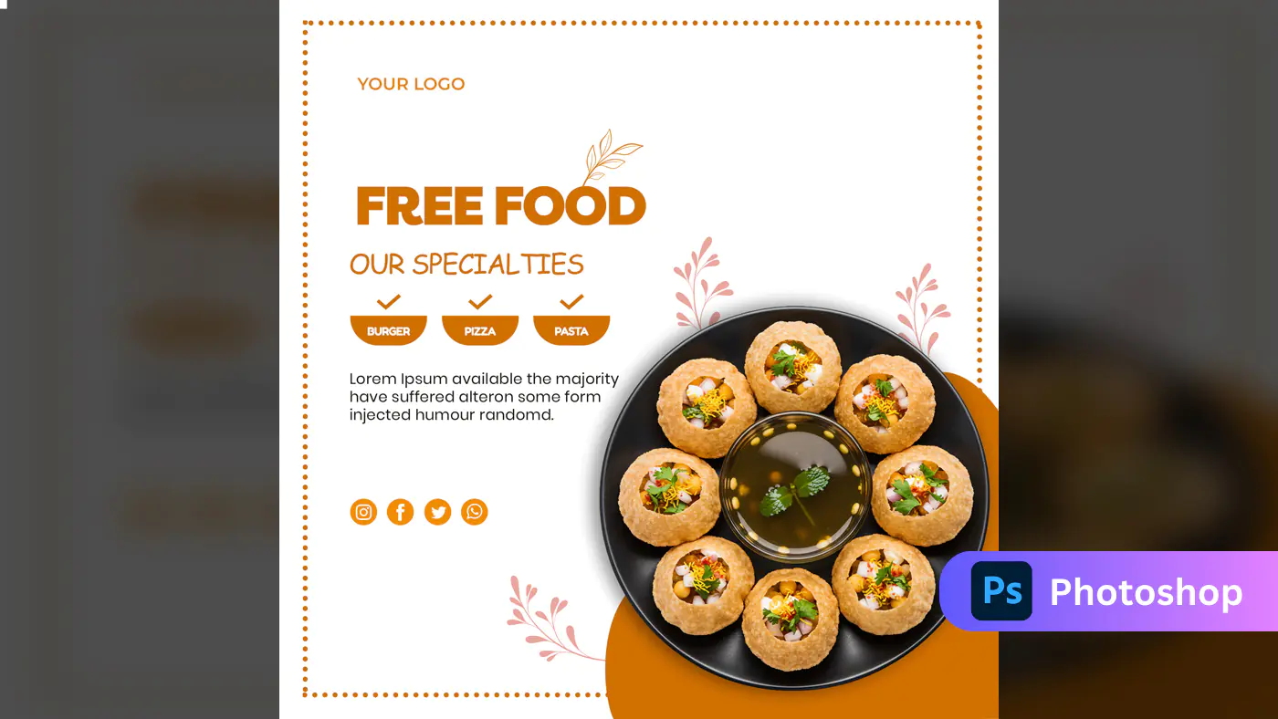Free Food Promotion Social Media Template