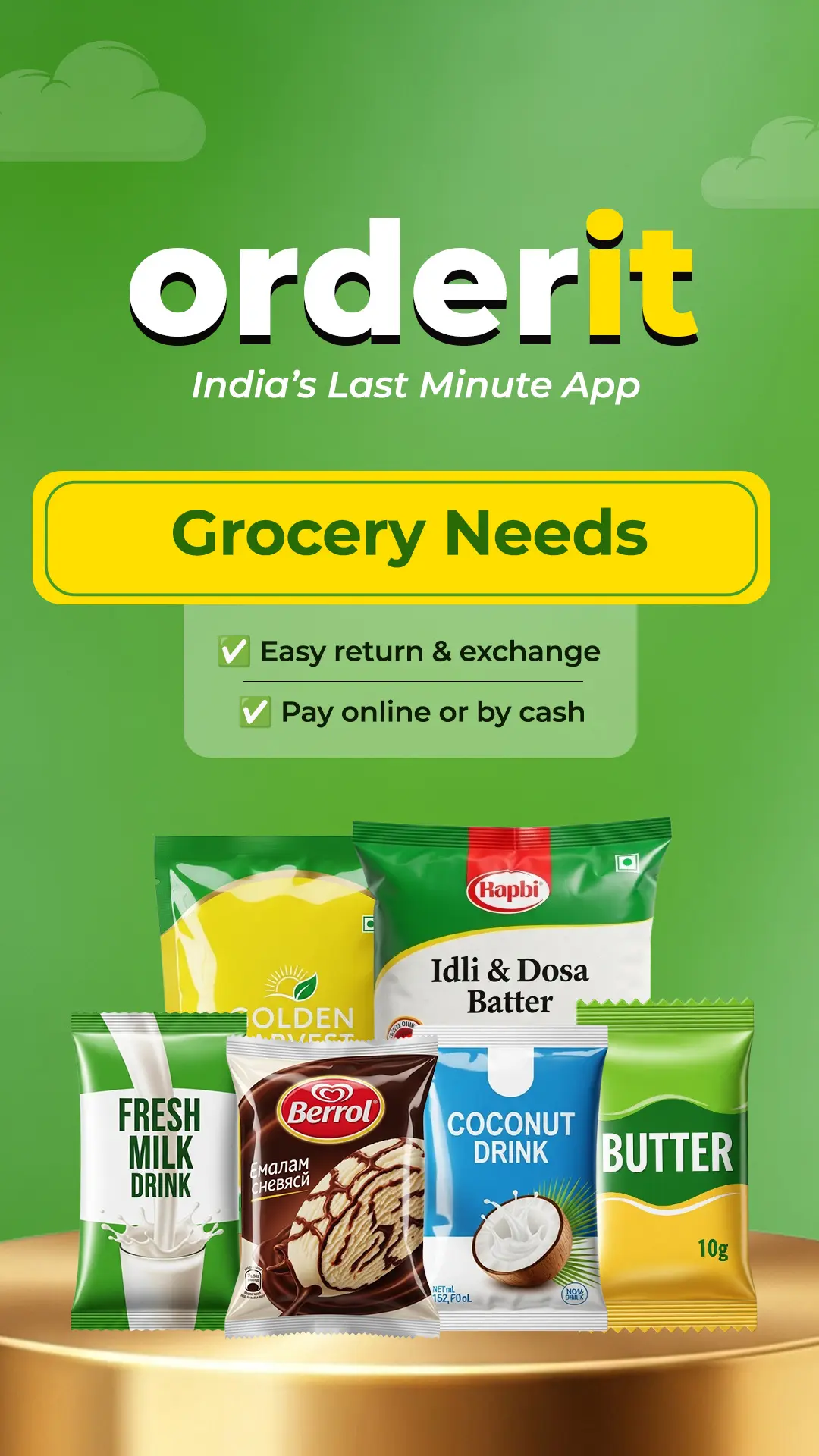 Grocery Delivery App Mobile Template