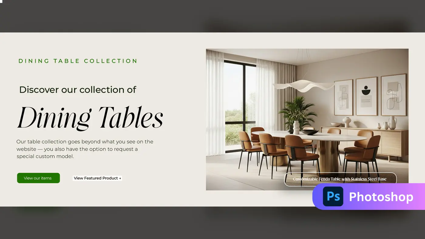 Elegant Home Furnishings Ad Template