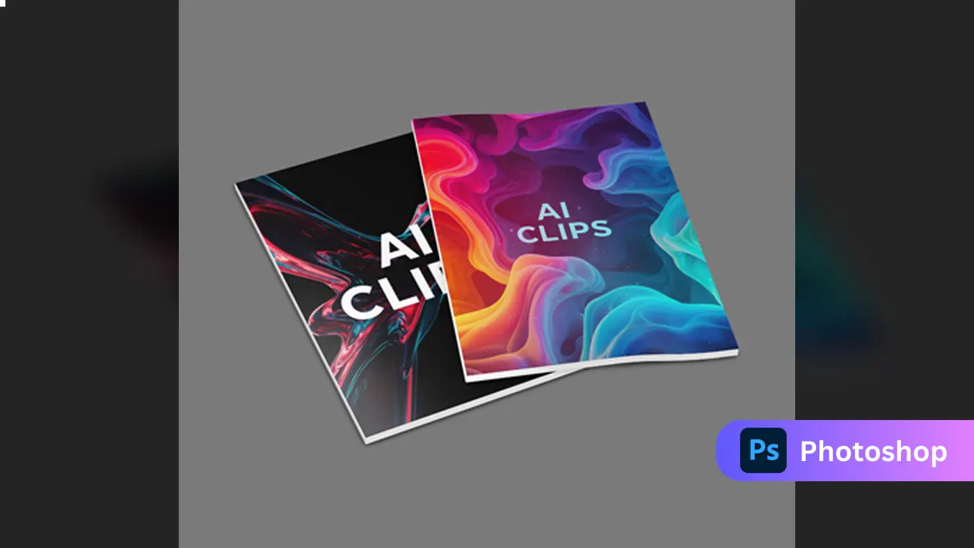 Abstract Booklet Cover Mockup