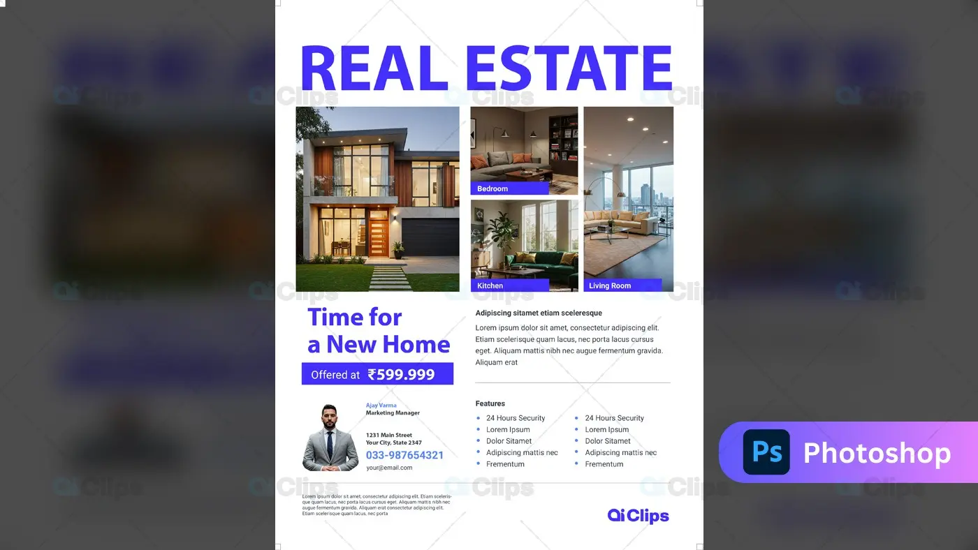Modern Real Estate Property Listing Social Media Template