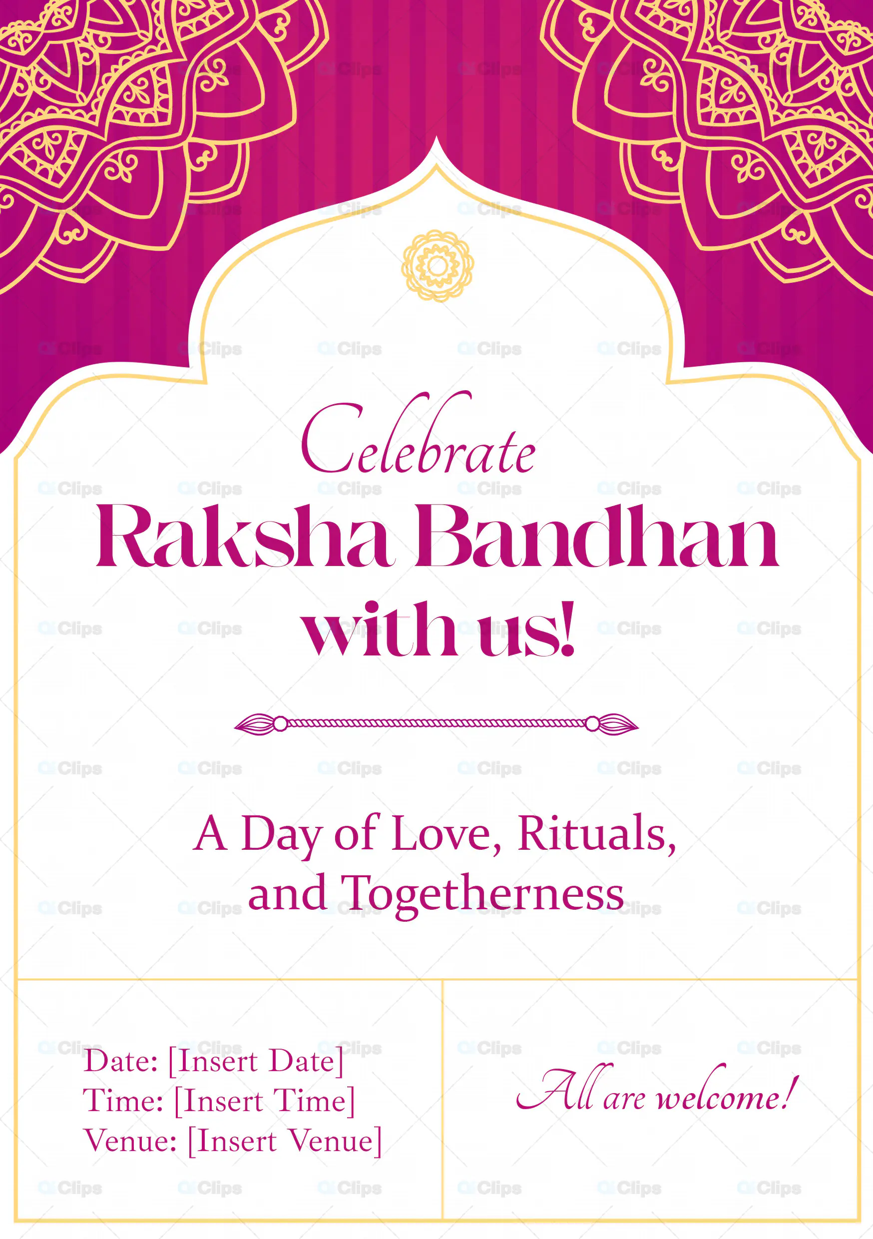 Raksha Bandhan Invitation PSD Template