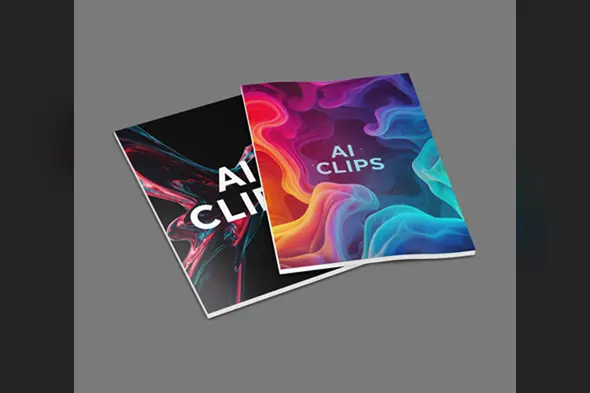 Abstract Booklet Cover Mockup