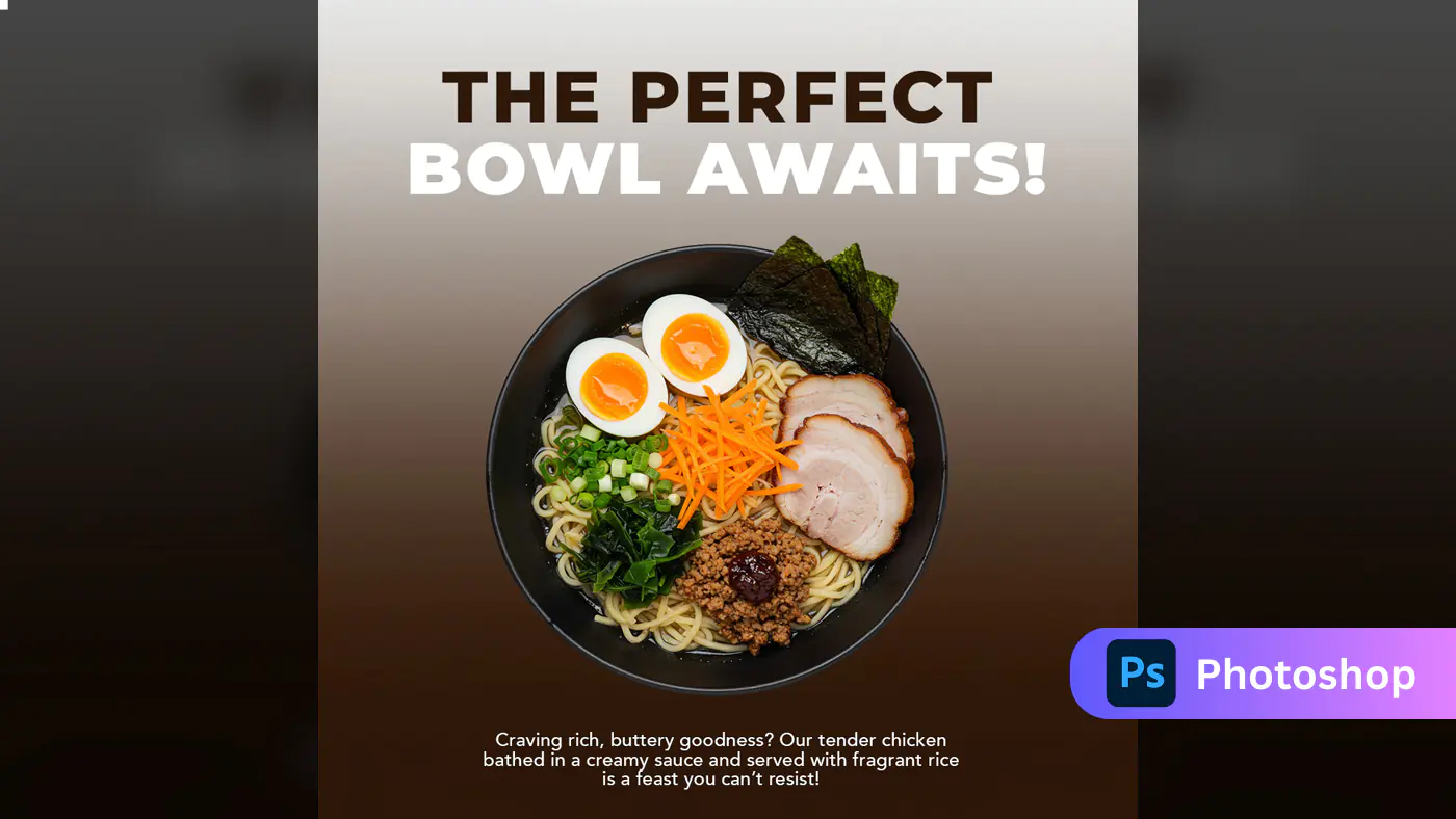 Enhanced Mouthwatering Ramen Bowl Ad Template