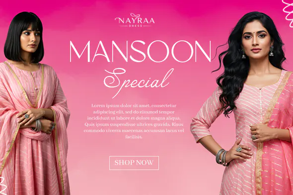 Monsoon Special Fashion Banner