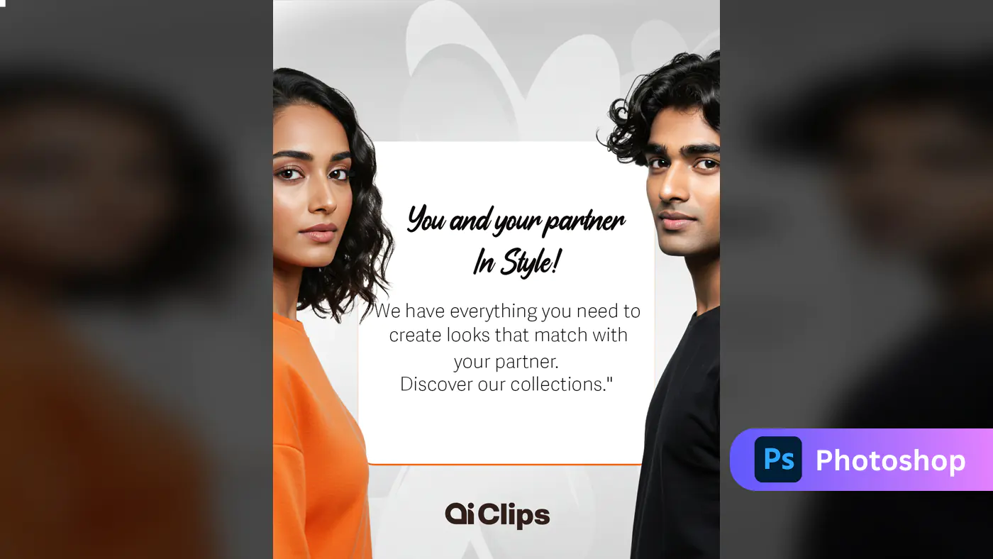 Matching Style Banner for Partners Couple Fashion PSD Template