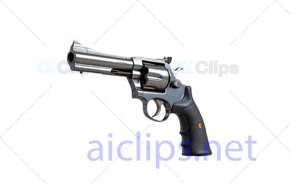 High-Detail 3D Revolver Model with Textured Grip