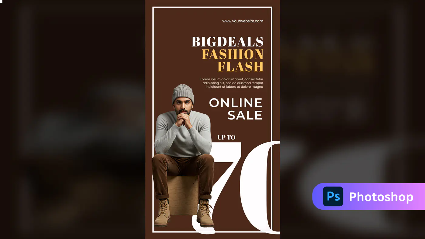 Winter Fashion Flash Sale Template