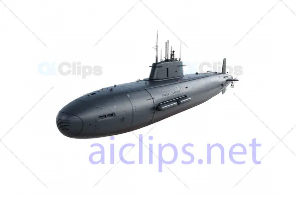 Realistic Military Submarine 3D Model