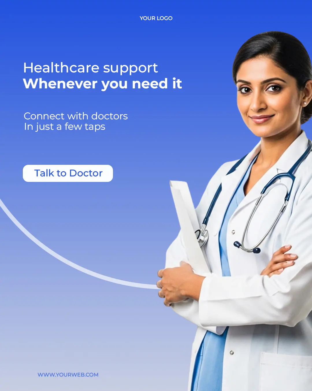 Professional Telehealth Ad Template