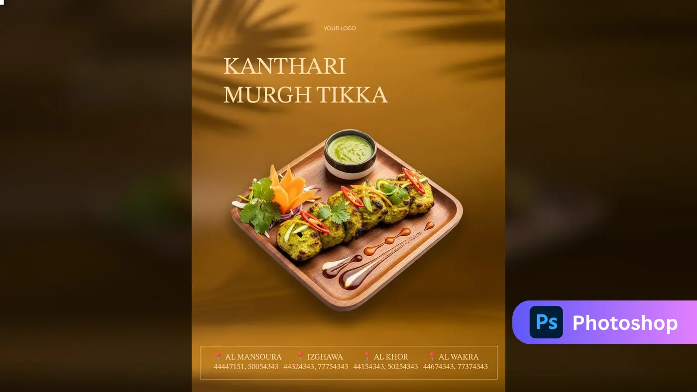 Elegant Indian Food Promotional Template