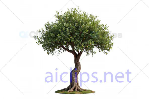 Lifelike 3D Olive Tree Model with Dense Foliage and Olives