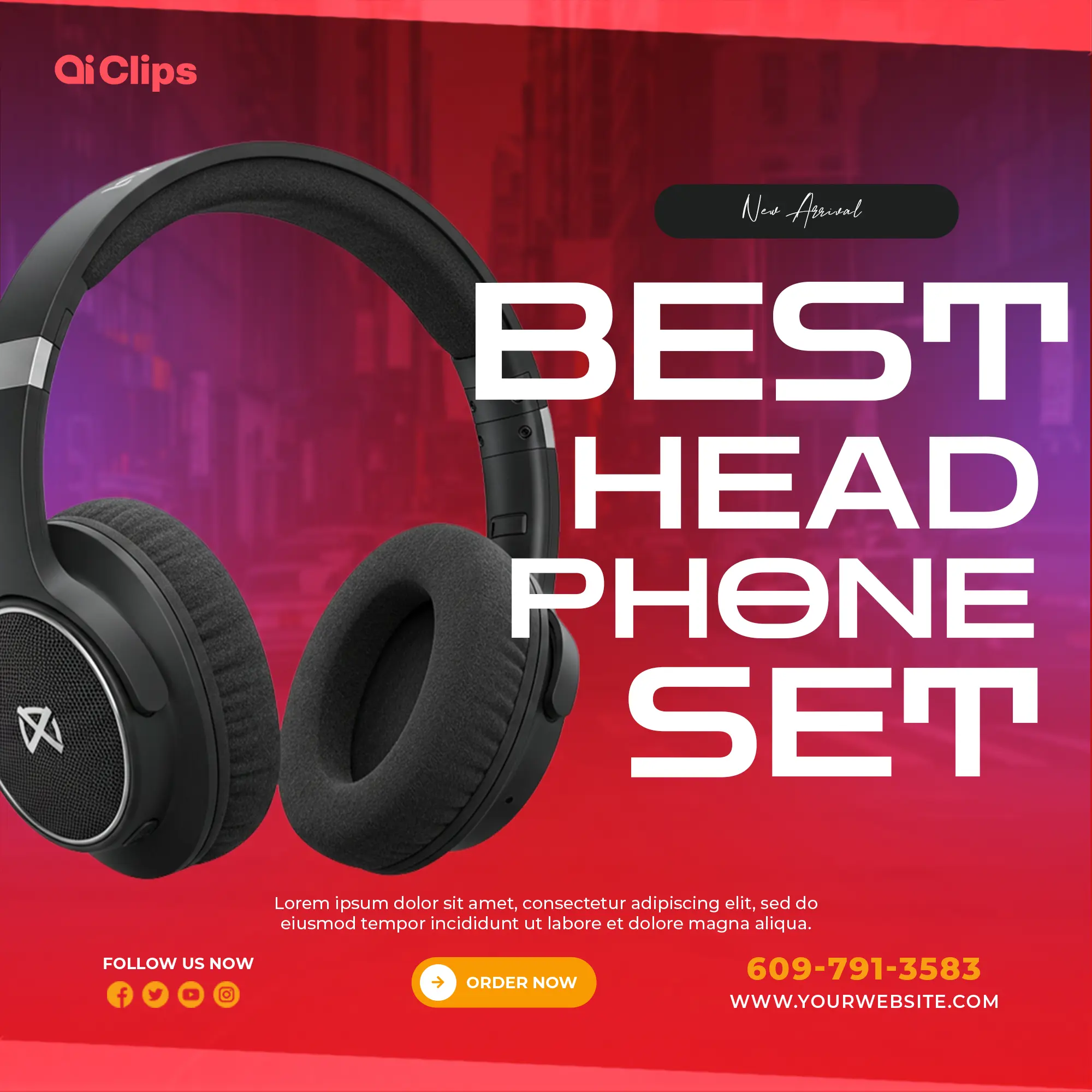 Premium Photoshop Headphone Template for Creative Projects