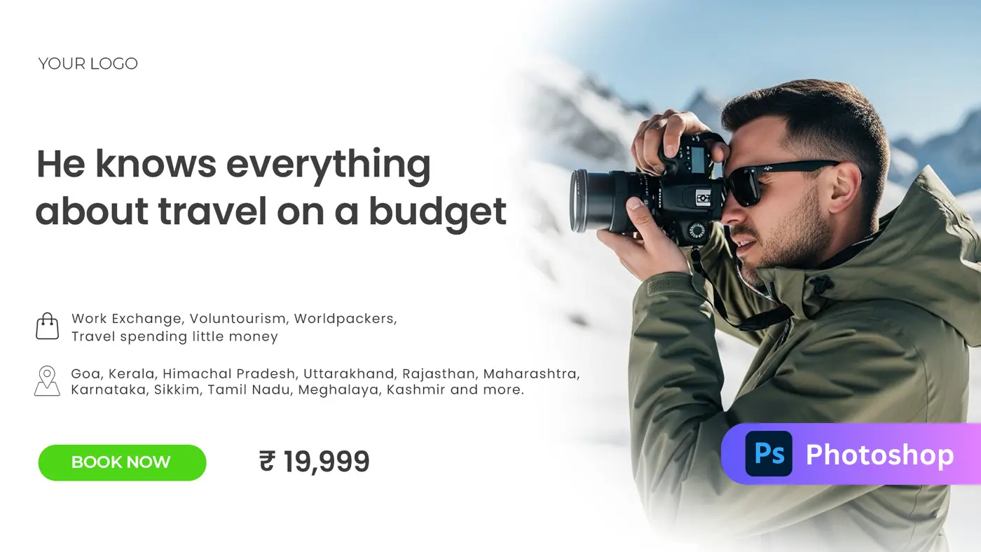 Budget Travel Package Ad Template