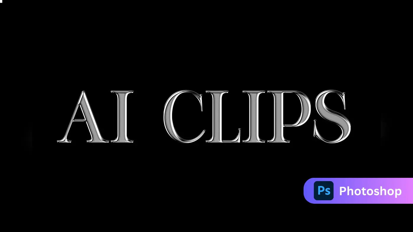 Elegant Chrome Text Effect  Metallic Silver Typography