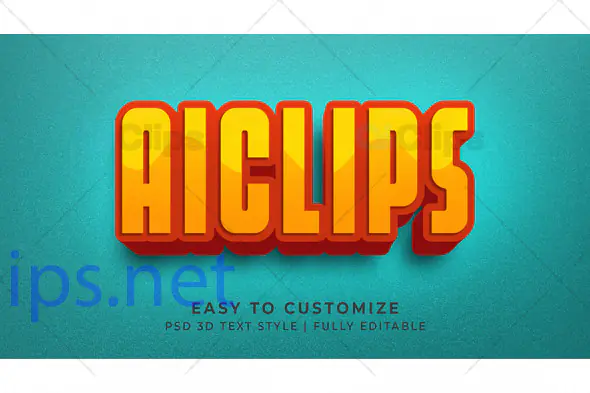 Bold Retro 3D Text Effect PSD