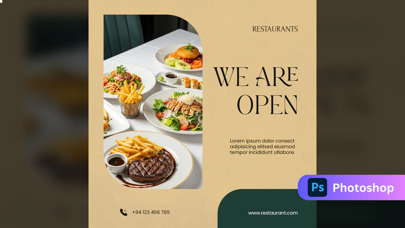 Elegant Restaurant Reopening Announcement