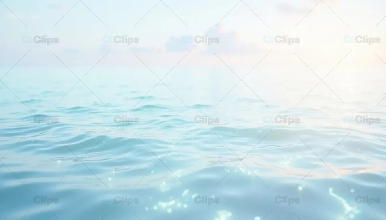 Tranquil Ocean Surface with Sunlight Reflections
