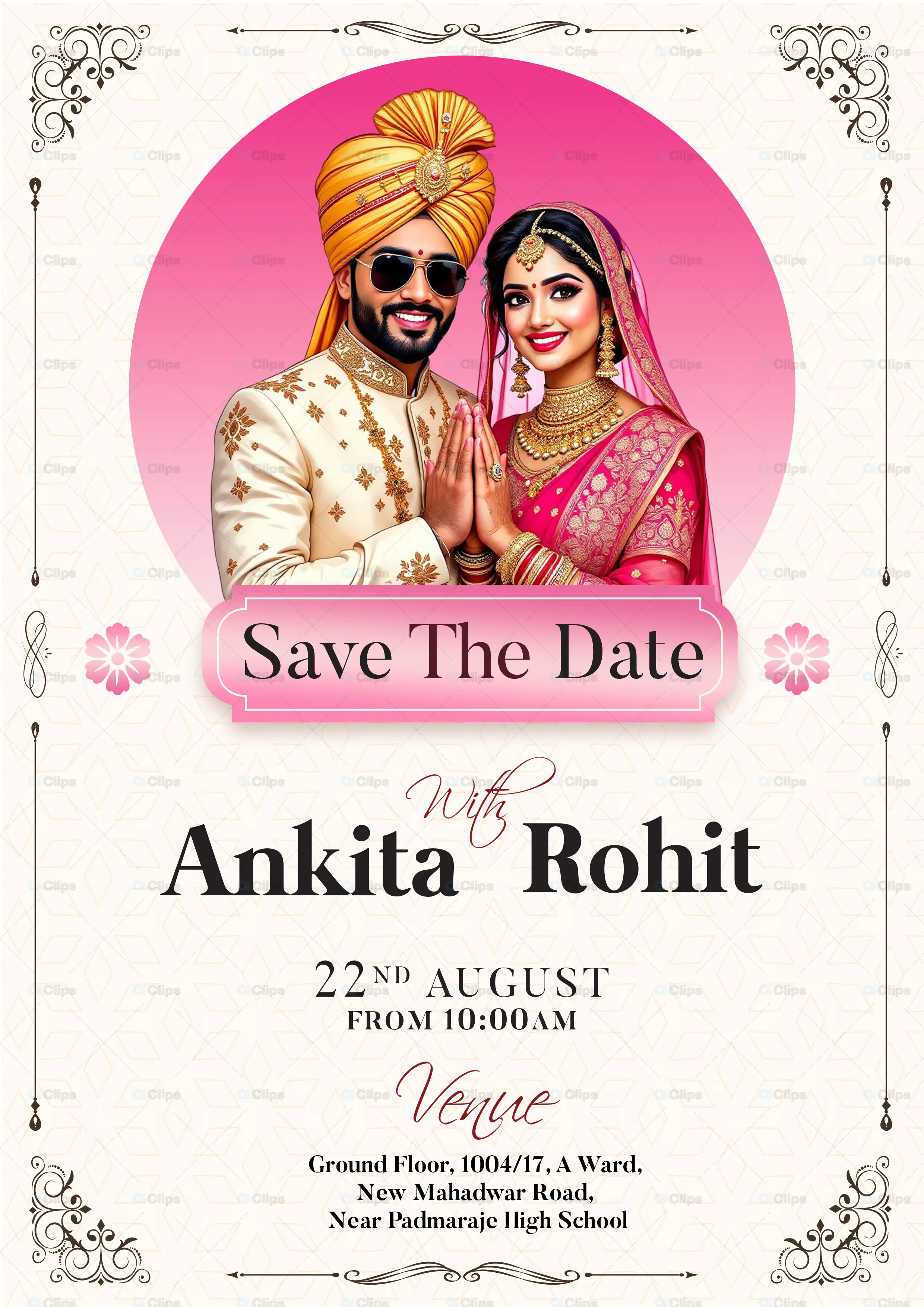 Traditional Wedding Save the Date
