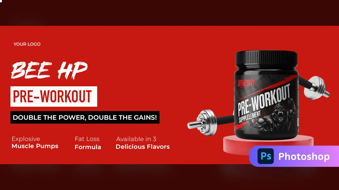 Fitness Supplement Promotion Banner