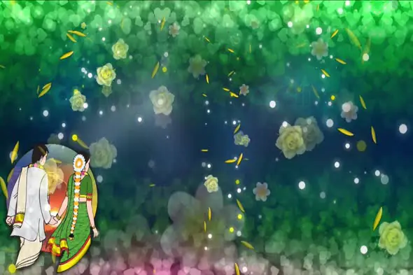 Traditional Indian Wedding Animation with Floral and Petal Background