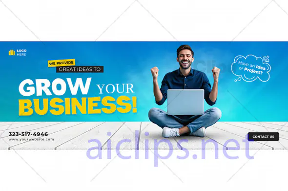 Business Growth Marketing Banner PSD Template
