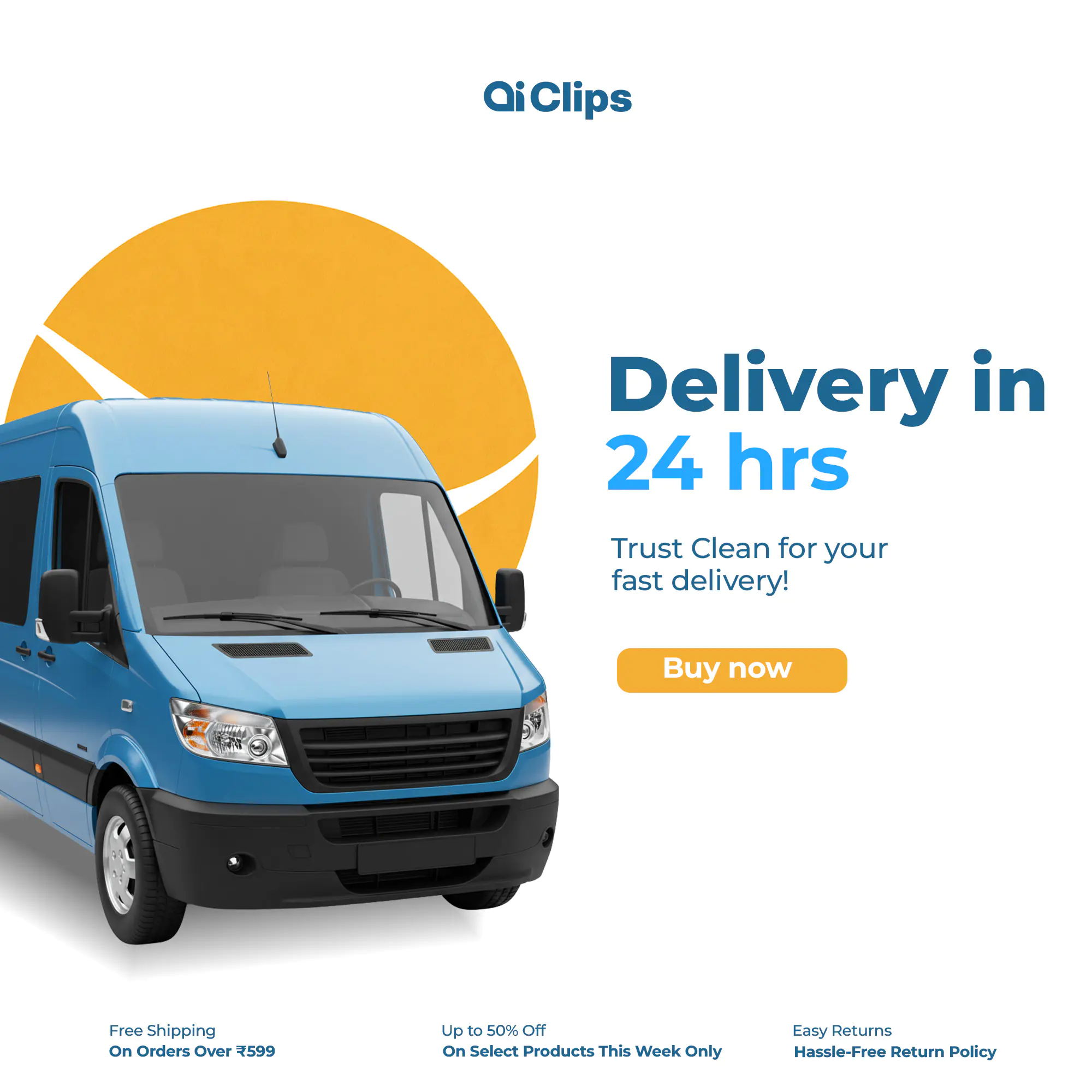 24-Hour Delivery Service Ad Template