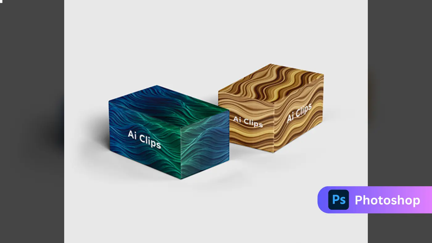 Dual Texture Box Mockup