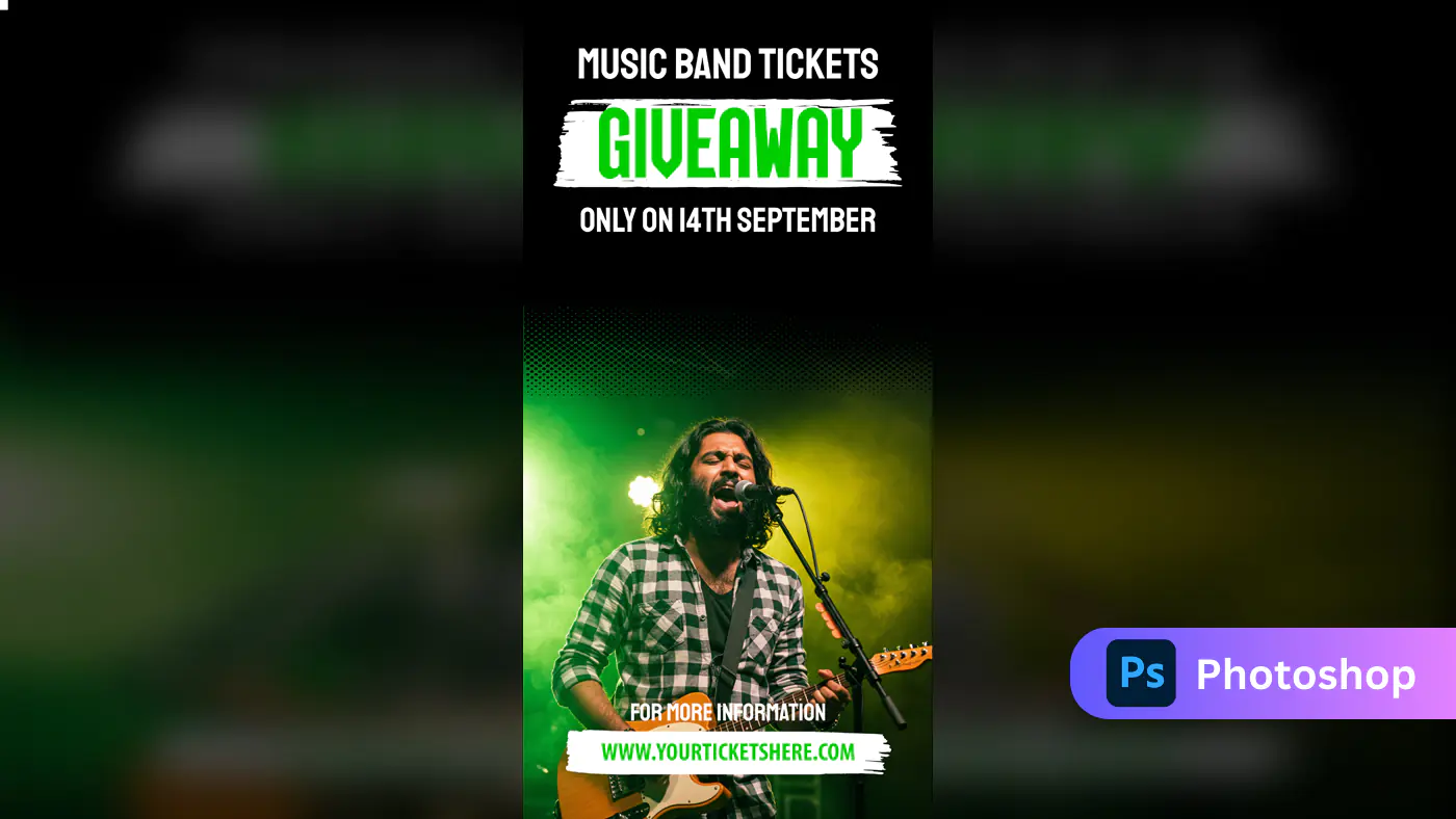 Concert Ticket Giveaway Promo Template