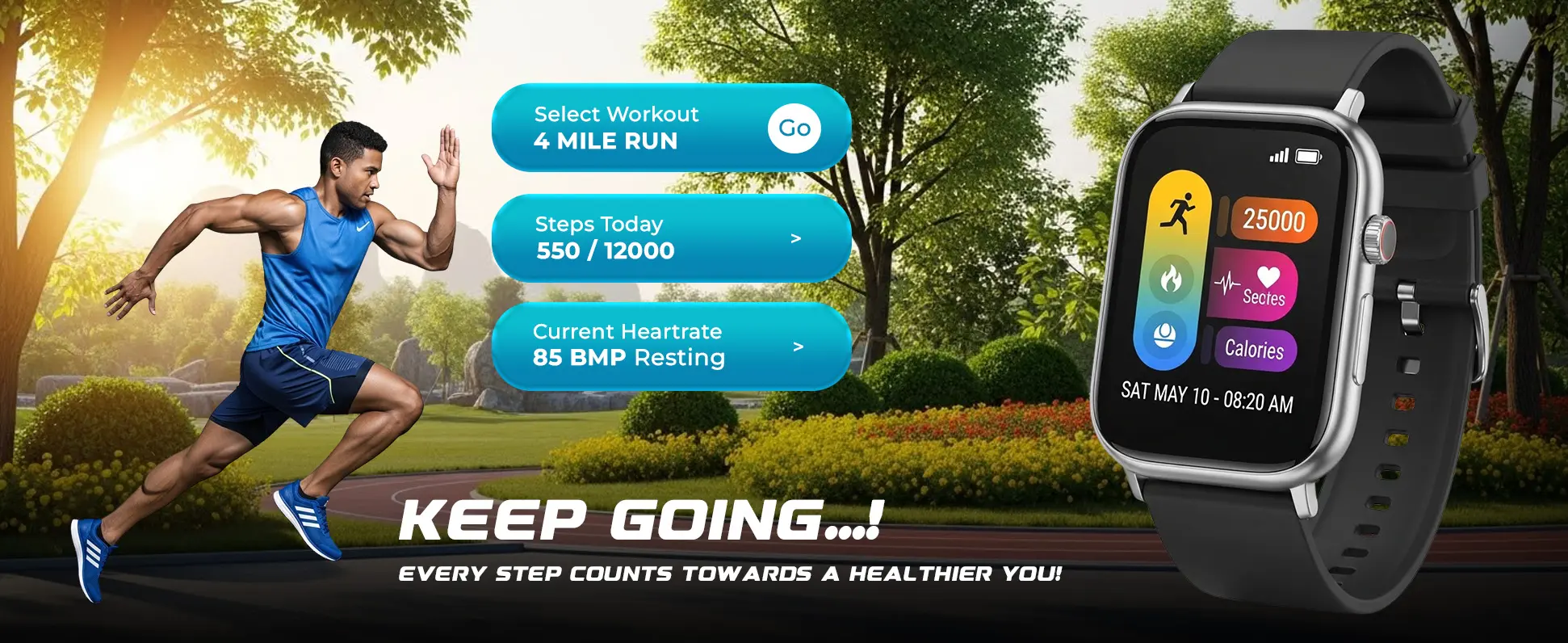 Smartwatch Fitness Tracker Promotion Template
