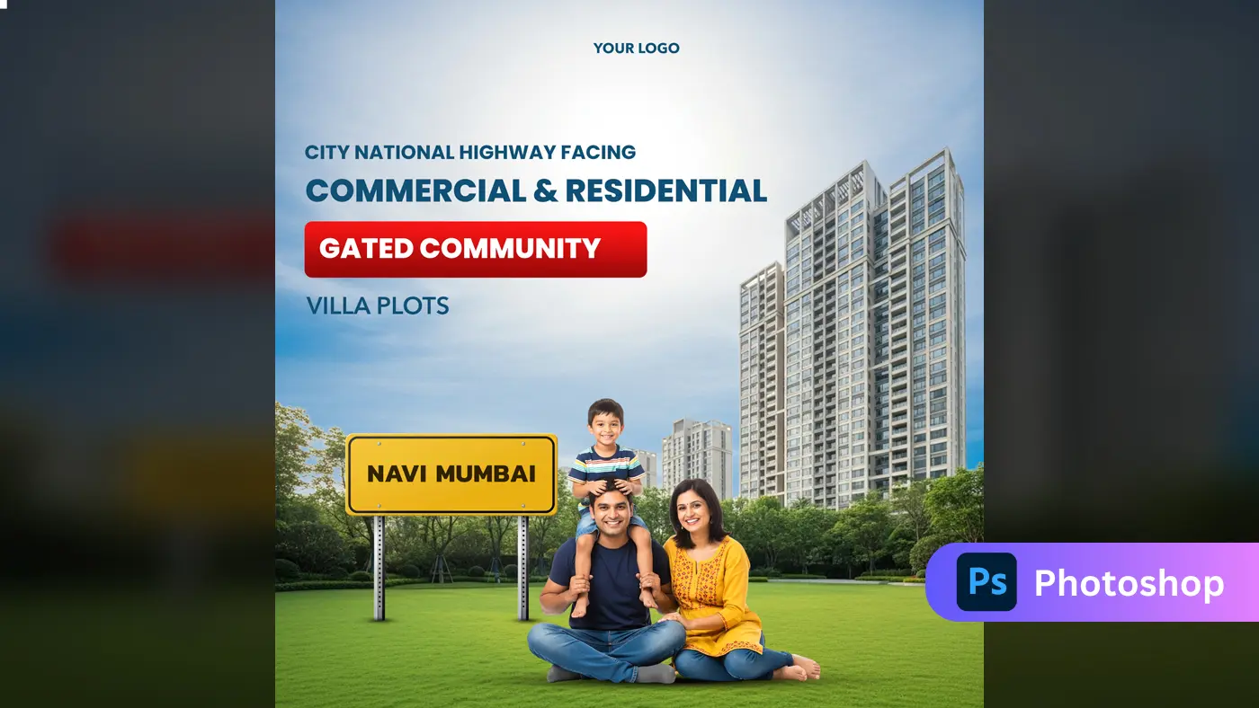 Navi Mumbai Real Estate Promotional Banner Template
