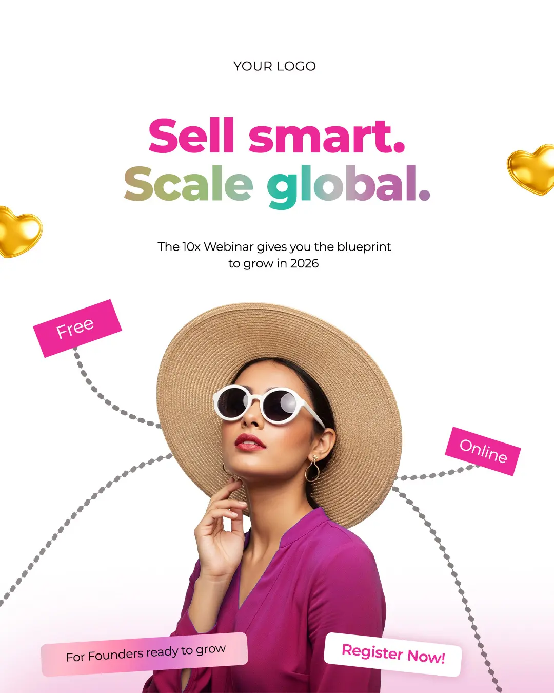 Global Business Webinar Ad Template