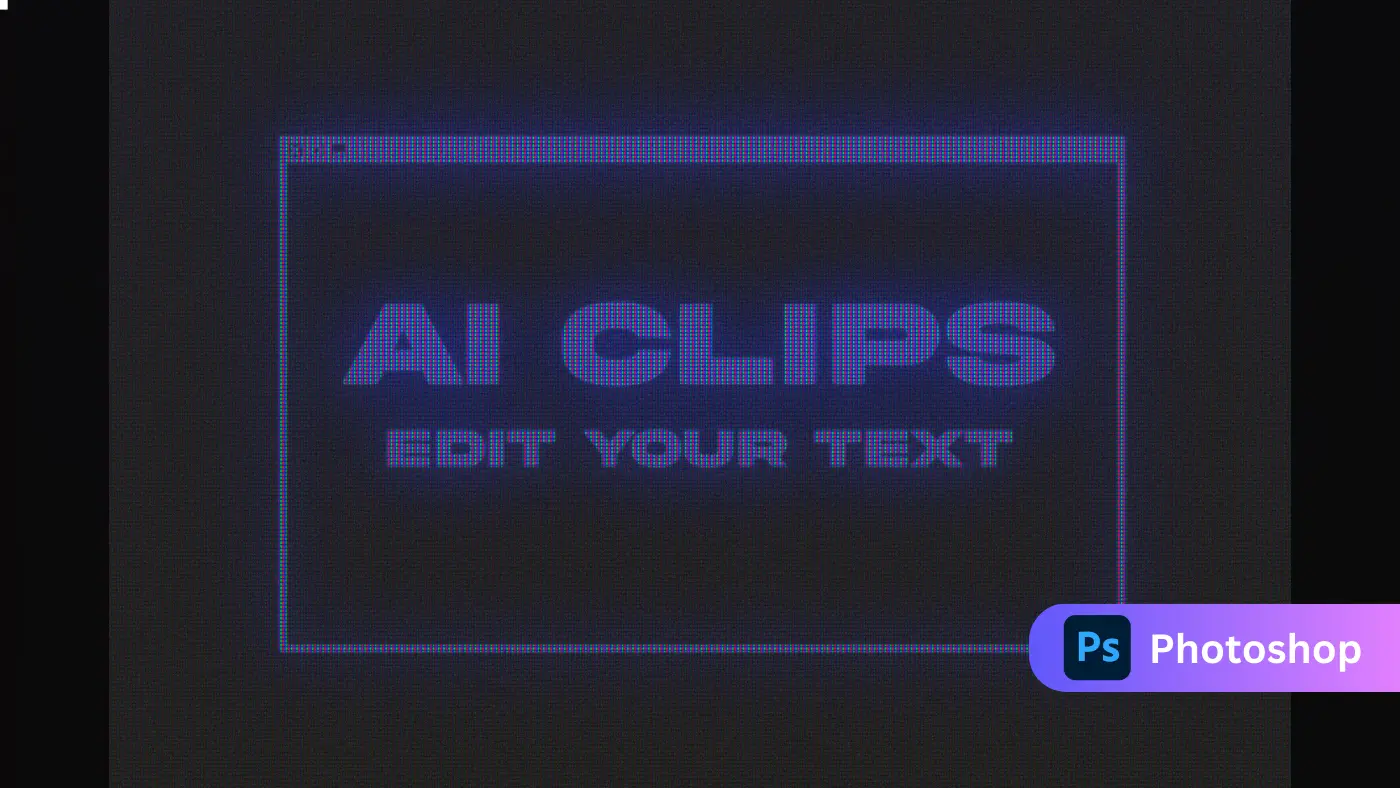Holographic Screen Text Effect Futuristic Sci-Fi Typography