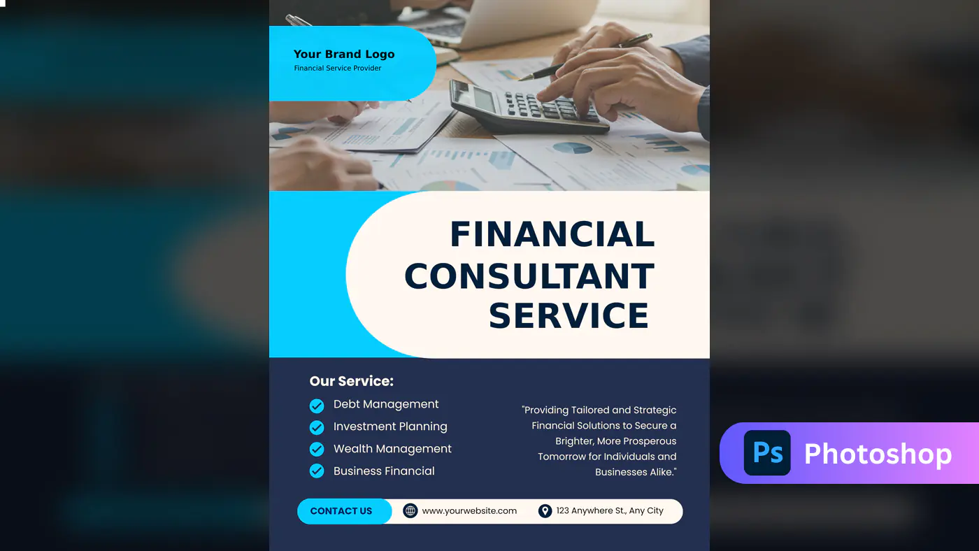 Financial Consultant Service Flyer Template