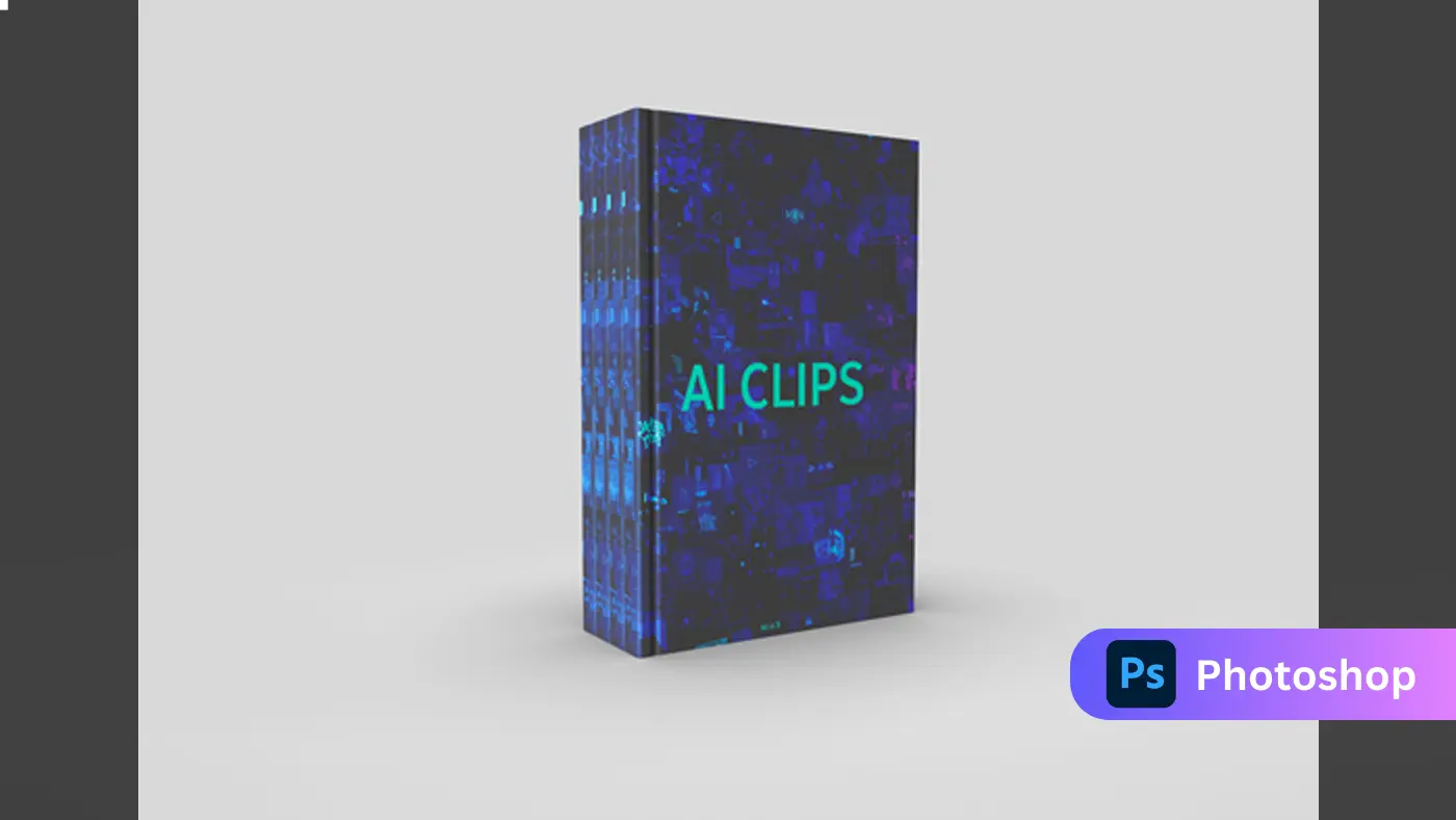 Vertical Product Box Mockup with Tech Pattern