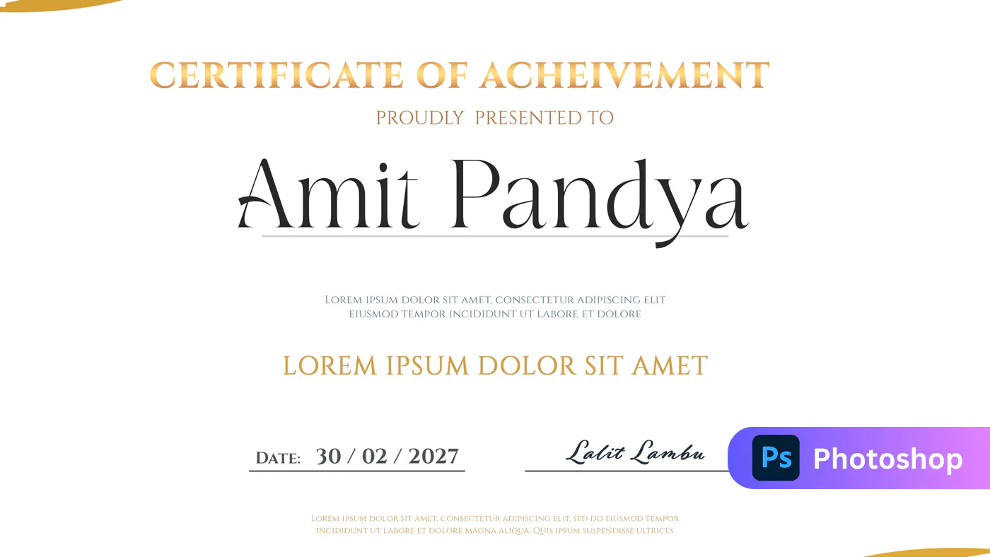Golden Wave Achievement Certificate
