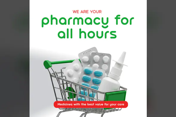 24/7 Pharmacy Service Banner Design