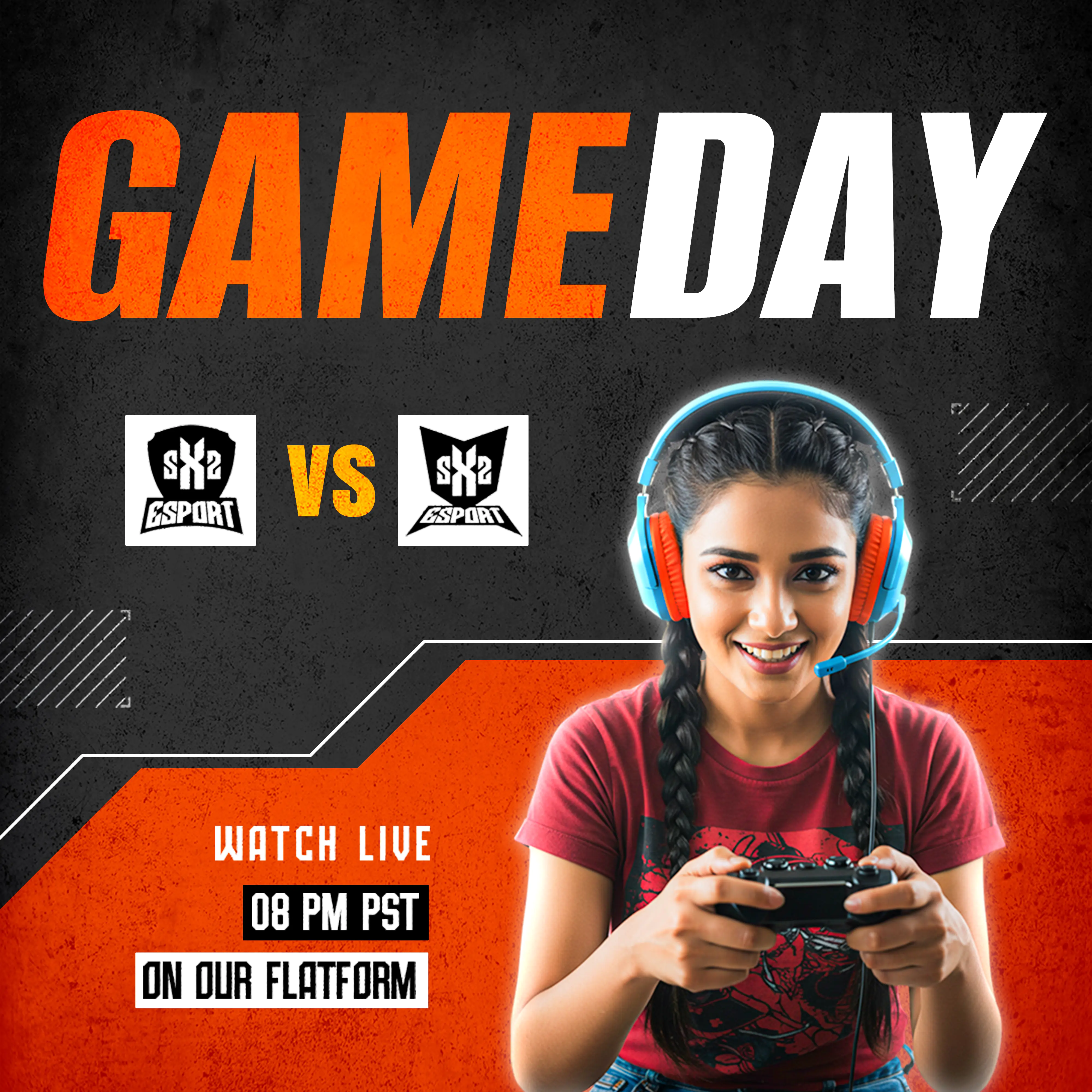 Esports Game Day Livestream Promo Template
