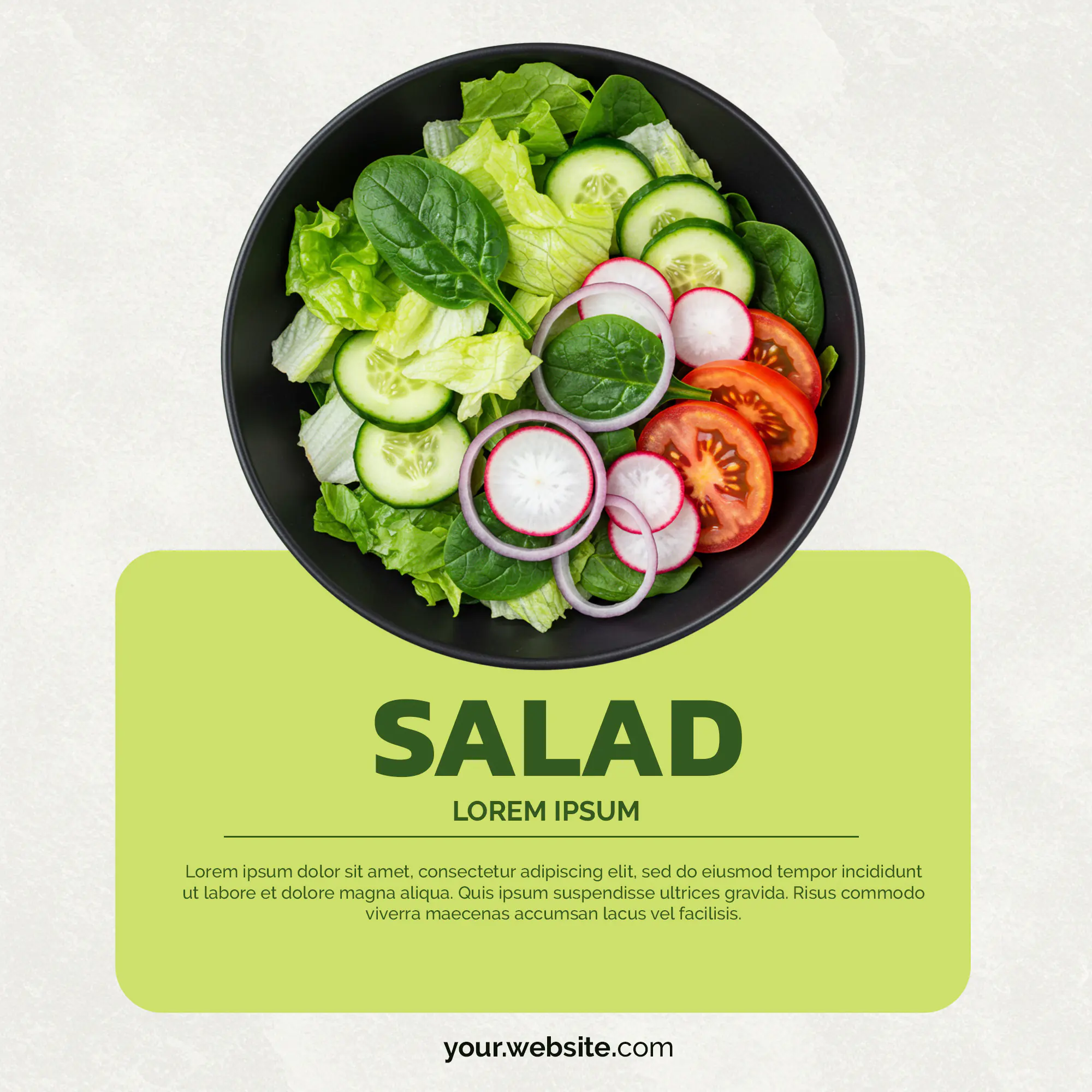 Fresh Salad Bowl Social Media Template
