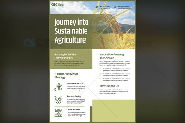 Sustainable Agriculture Information Brochure Template