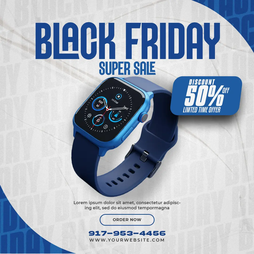 Stylish Black Friday Sale Photoshop Template