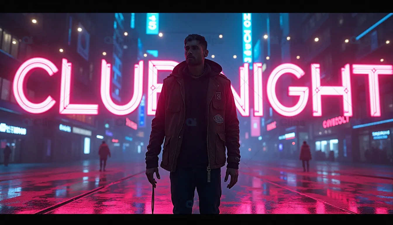 Club Night in Neon City – Urban Street Life