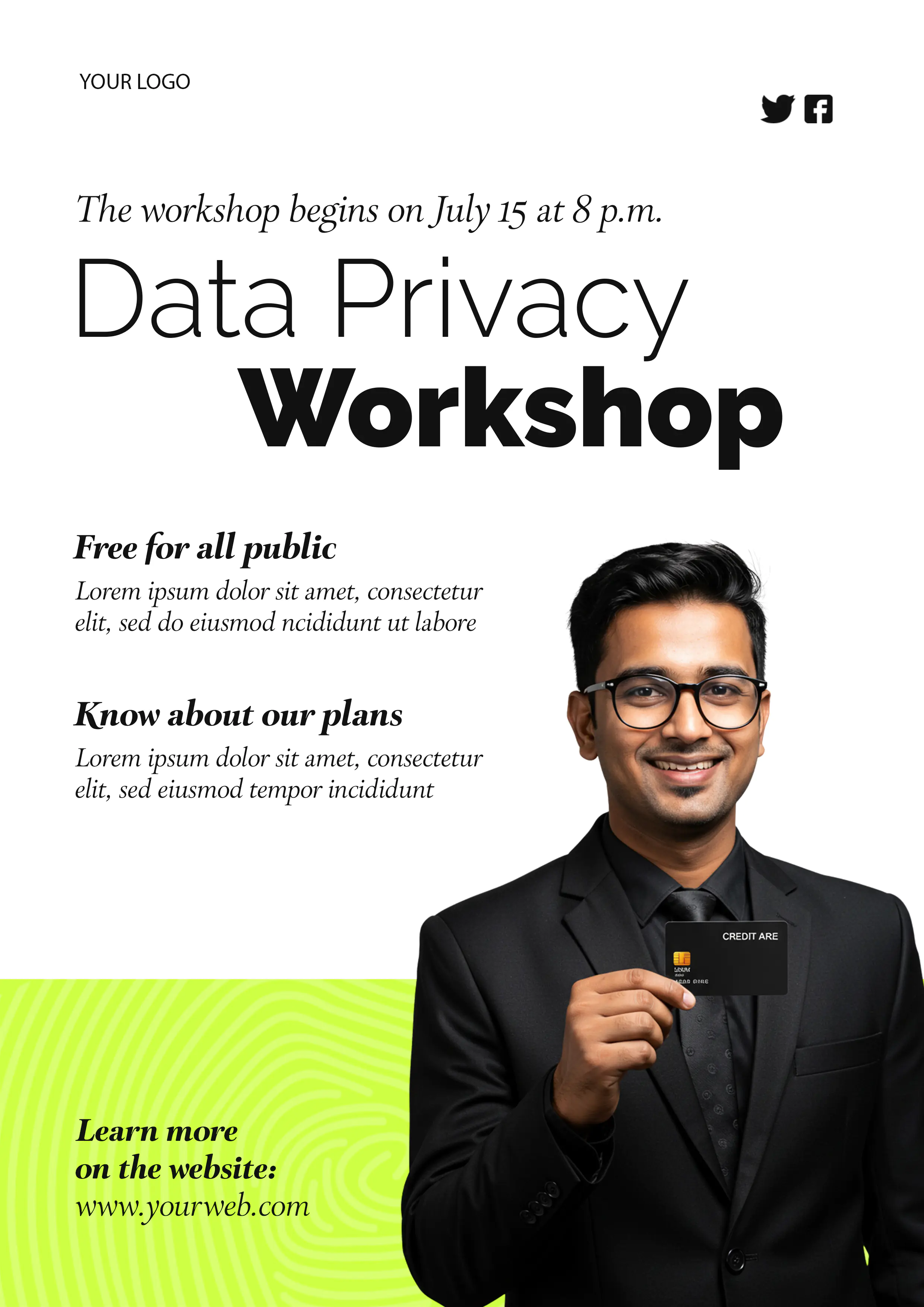 Data Privacy Workshop Flyer Template
