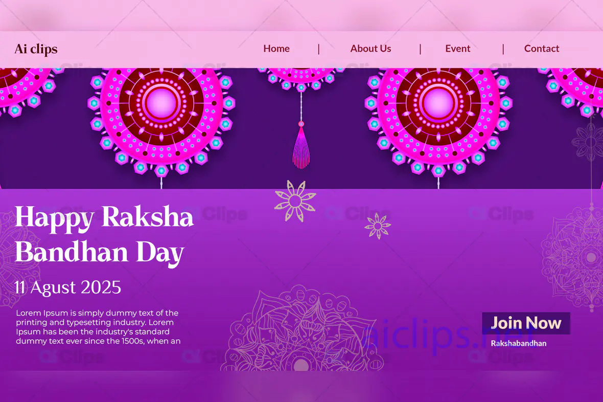 Raksha Bandhan Event Web Banner PSD Template