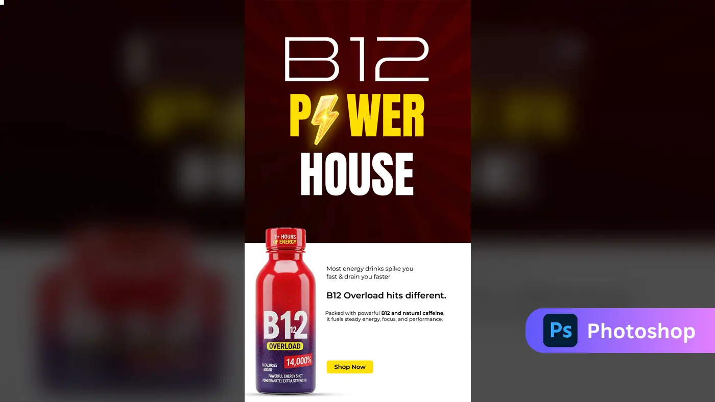 B12 Energy Drink Promotion Template