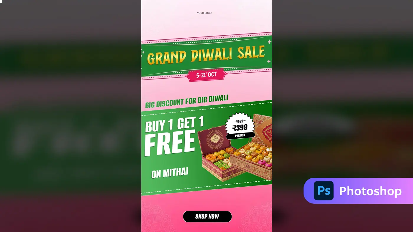 Festive Diwali Sweets Sale Banner Template