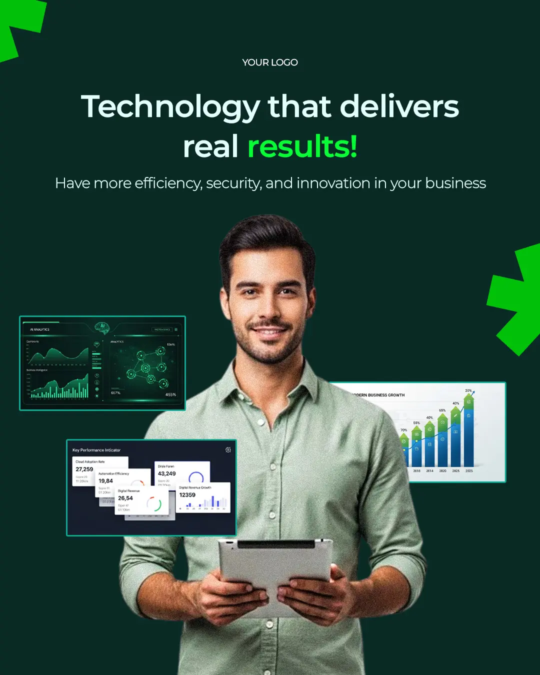 Corporate Technology & Data Ad Template