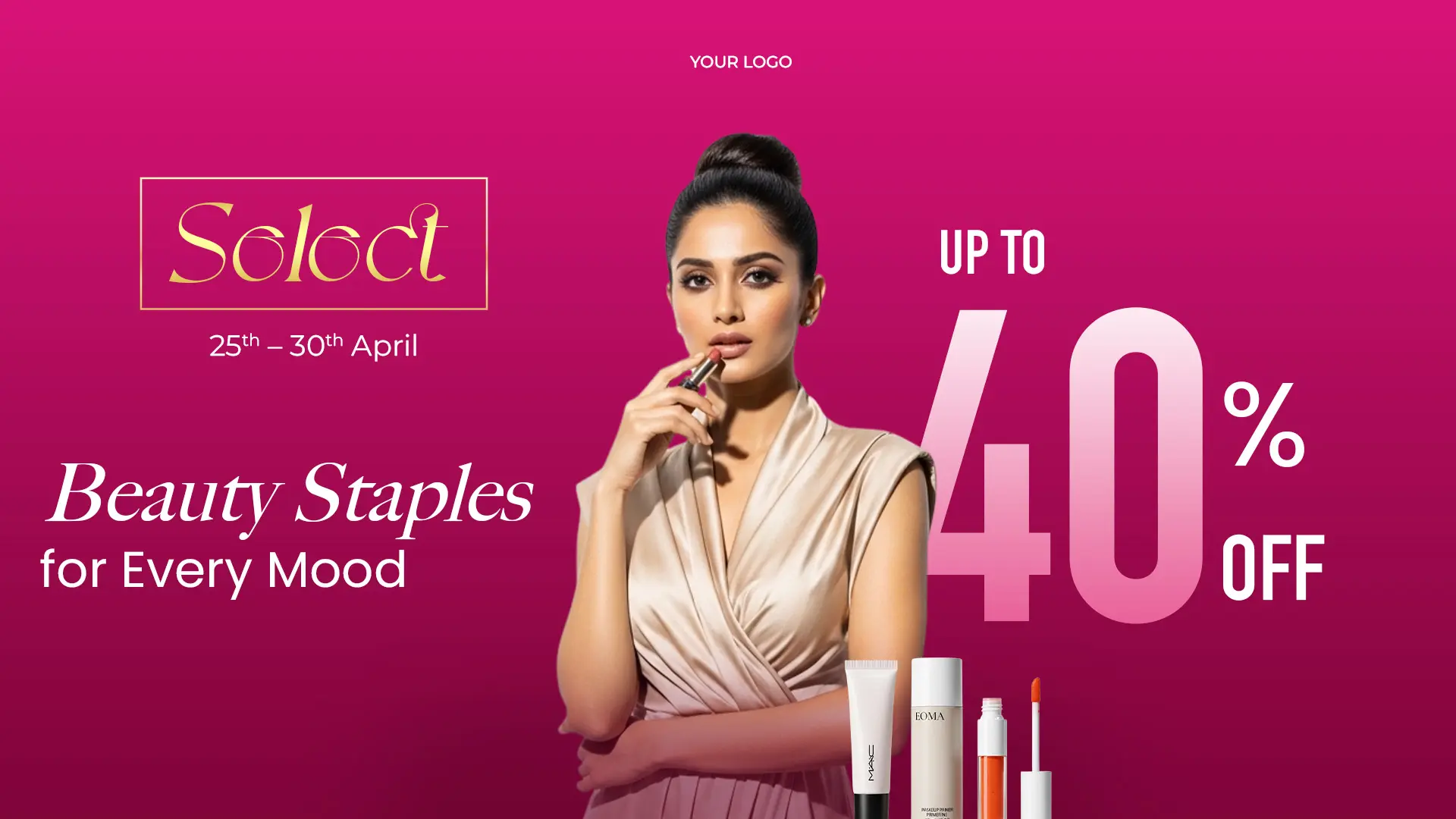 Glamorous Cosmetics Offer Banner